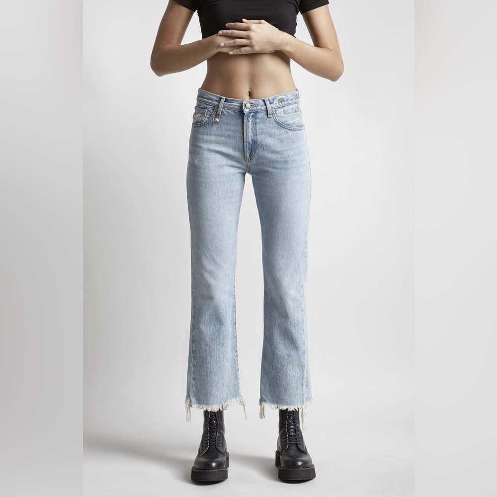 R13 Bowie Jeans in Twill with Fray Hem